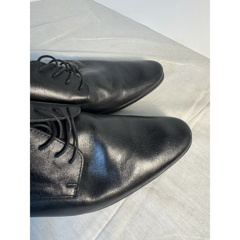 Aldo Viscomi Oxford Black Plain Toe Derby Dress Shoes, Size 11